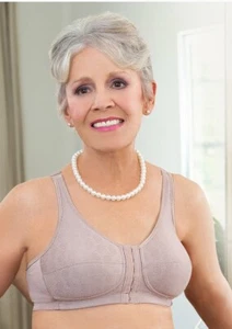 ABC Post Mastectomy Bra #133 Rose Contour T-Back,Front Closure, New, Mocha, 42D. - Picture 1 of 7