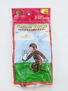 Fruit of the Loom Curious George Adventures 3 Girls Panties Vintage 2T 3T 90s - Picture 1 of 5
