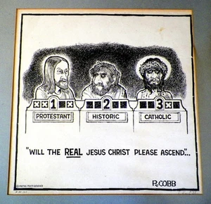 LITOGRAFÍA ORIGINAL VINTAGE 1967 FIRMADA EDICIÓN LIMITADA JESÚS POR RON COBB - Imagen 1 de 6