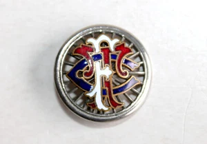 BROCHE INSIGNE TCF TOURING CLUB DE FRANCE BADGE METAL ARGENTÉ EMAILLÉ AUTOMOBILE - Imagen 1 de 3
