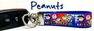 Cartoon Key Fob Wristlet Keychain 1"wide Zipper pull Camera strap handmade - Picture 1 of 12