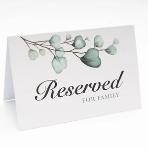 Reserved Table Signs Pack Of 25 Reserved Signs For Family Reserved Signs For Wed - Picture 1 of 6