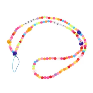 Rainbow Glass Mobile Phone Rope Miss Women's Lanyard Beaded Charm - Photo 1/12