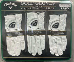 Callaway Golf Gloves Premium 3-Pack Cabretta Leather extra / large New sealed - Picture 1 of 2