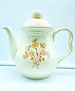 Cafetera de gres vintage con tapa colección Cordella patrón quemado - Imagen 1 de 7