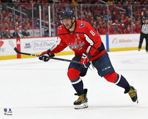 Alex Ovechkin Washington Capitals Unsigned Jersey Skating Photo Cover