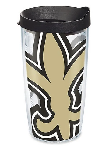 New Orleans Saints 16oz Tervis Tumbler with Lid-Made in USA-New Cover