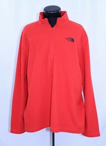 Hombres The North Face Suéter 1/4 Cremallera Pullover Rojo Sólido Atlético Informal Trabajo 2XL - Imagen 1 de 12
