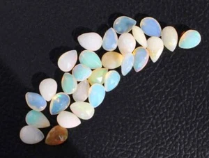 17.80 Ct 100% Genuine Ethopian White Opal Gemstone Drop Briolette Loose Gemstone - Picture 1 of 2