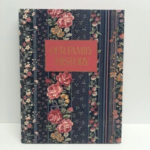 Vintage 1981 OUR FAMILY HISTORY Genealogy Book by Avenel Books Unused Floral - Imagen 1 de 12