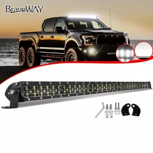 32 Inch LED LIGHT BAR Dual Row Spot Flood Combo Truck Offroad 4WD ATV SUV Light - Picture 1 of 12