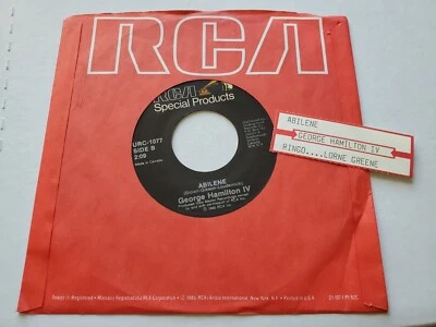 LORNE GREENE - Ringo / GEORGE HAMILTON IV -Abilene 7" COUNTRY  Foto 1 de 2