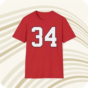 T-shirt maglia Herschel Walker Georgia Bulldogs #34 NCAA - stampa fronte e retro - Foto 1 di 6