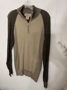 BKE M Half zip sweater cotton tan - Picture 1 of 3
