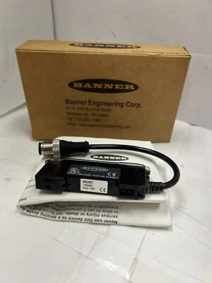 NEW Banner Engineering DF-G1-NR-Q5 86291 Display Fiber Amplifier Light Receiver - Image 1 of 4