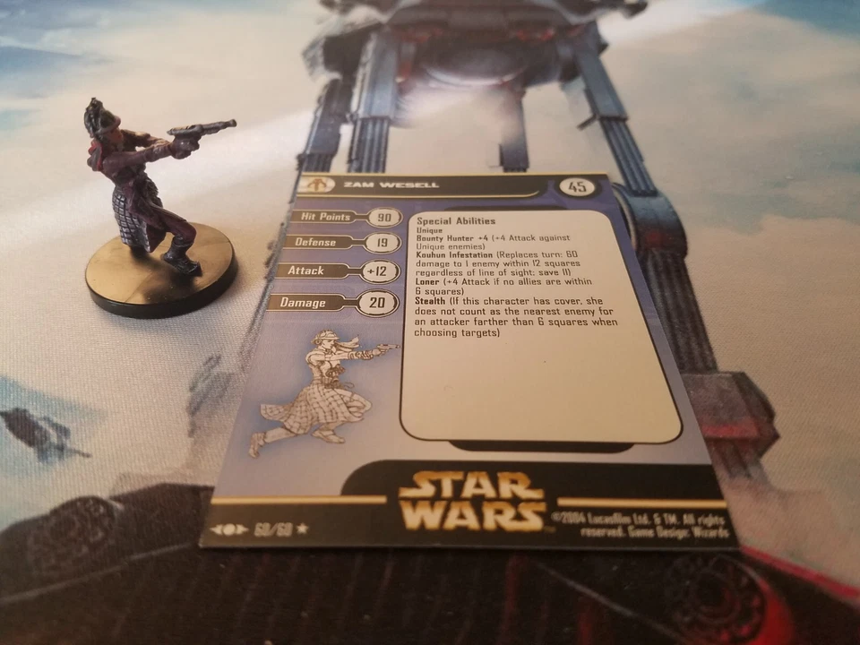 Star Wars Miniatures Clone Strike 60 Zam Wesell Foto 1 de 1