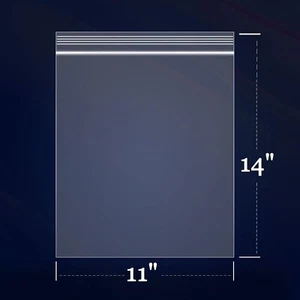 (11" x 14") 2-Mil Clear Plastic Reclosable Zipper Bag (100 Bags) - Picture 1 of 8