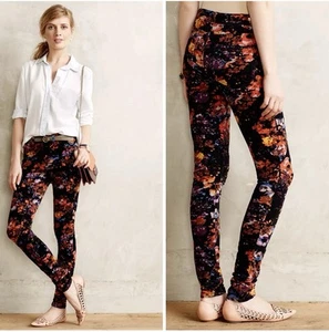 Jeans donna Anthropologie Pilcro & The Letterpress velluto a coste floreale taglia 29 - Foto 1 di 9