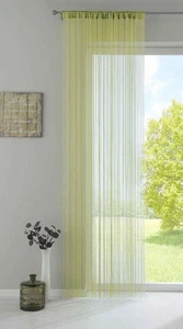 Fadengardine HxB 250x140 cm Apfelgrün Tunneldurchzug Kräuselband Raumteiler - Bild 1 von 5