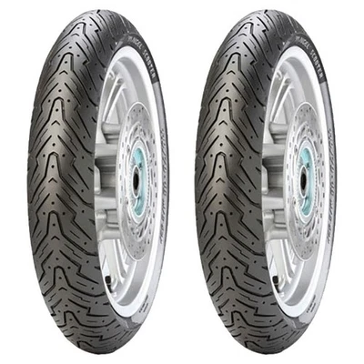PAAR MOTORRADREIFEN PIRELLI 80/100-10 46J + 120/70-10 54L ANGEL SCOOTER - Bild 1 von 4