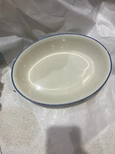 Pfaltzgraff SKY DeepOval Casserole Vegetable Dish, White/Blue Trim Discontinued - Picture 1 of 9