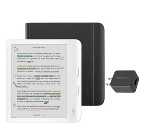 Kobo Libra Colour White eReader with Case Bundle NEW RETAIL - Picture 1 of 8