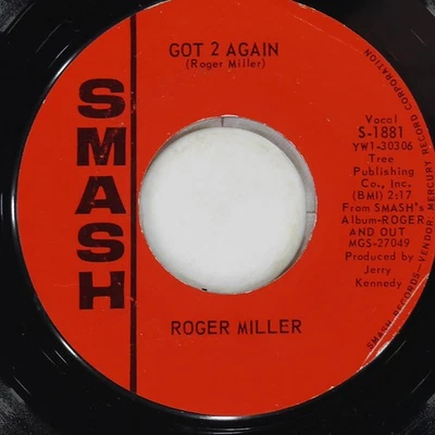 ROGER MILLER Dang Me / Got 2 Again SMASH S-1881 VG 45 RPM 1964 Country 7" Folk - Image 1 of 4