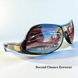Gucci GG 1414/S 807 Black Wraparound Sunglasses –100% Authentic-Italy-Full Kit - Picture 1 of 10