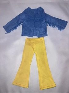 Vtg Ken Clone Fringed Coat And Bellbottoms 1960s 70s Mod Hippie Style TLC - Imagen 1 de 4