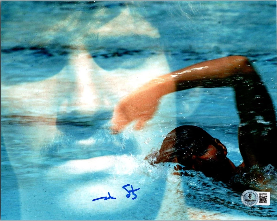 FOTO ASSINADA POR MARK SPITZ 8X10 BECKETT BAIXO CERTIFICADO DE AUTENTICIDADE NADADOR OLÍMPICO EUA 10 - Imagem 1 de 1