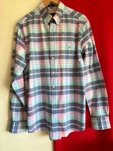 Gant Shirt Mens size Regular Large MadrasPlaid 100% Cotton Long Sleeve Button Up - Picture 1 of 6