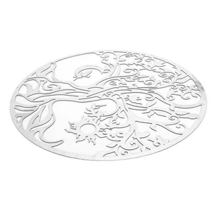 Metal Wall Art 11.8in Round Tree Of Life Wall Sculpture Family Tree - Picture 1 of 12
