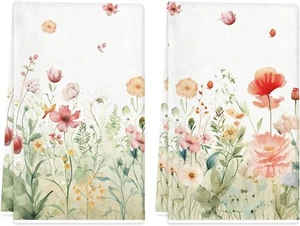 Tajwe Frühling Küchentücher 18x26 Zoll 2er Set Blumen Bunt Mehrfarbig - Bild 1 von 6
