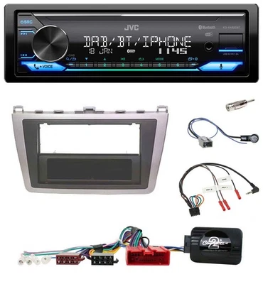 JVC Bluetooth DAB USB Lenkrad Autoradio für Mazda 6 08-12 silber schwarz - Bild 1 von 4