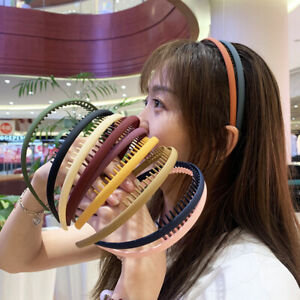 Womens Resin Plastic Hair Comb Non-slip Hairbands Headband Hair Hoop With Teeth