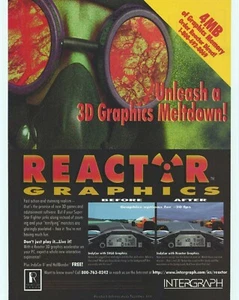Vintage/Retro Intergraph Reactor 3D Graphics Card Print Ad Promo 1997 - Bild 1 von 2