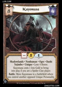 Legend of the Five RIngs L5R CCG HV Honor's Veil Kayomasa - Picture 1 of 1