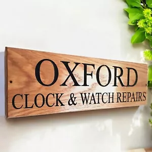 Personalised Carved Oak Wood House Name Wooden Sign Address Plaque Outdoor - Picture 1 of 12