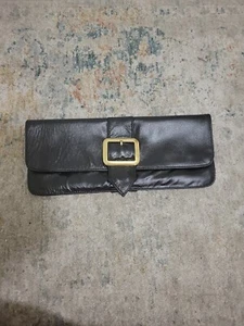 JJ Winters Nikki Clutch Black Leather - Picture 1 of 8