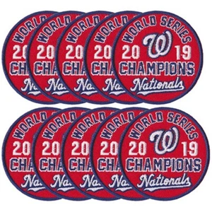 10 pcs Washington Nationals Champion Baseball Logo Size 3.0"x3.0" Iron on Patch - Picture 1 of 12