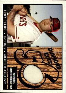 2003 Bowman Heritage Diamond Cuts Relics Baseball Card #TG Troy Glaus Uni Jsy