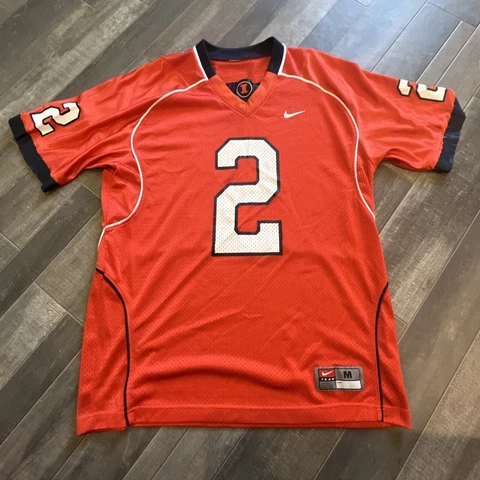 Nike Fighting Illini Football Jersey Illinois University Orange Size M *CUT TAGS Cover