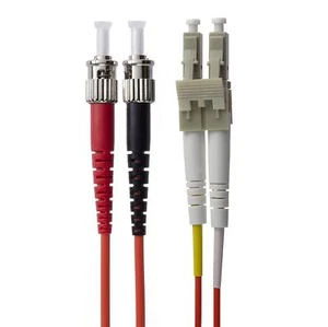 NTW NL-ST/LC-10MD5R Multimode Duplex 50/125 OFNR Fiber Optic Jumper Cable 9.9 FT - Picture 1 of 3