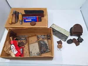 Schuhmacher Werkzeug Schuster Brandeisen Nähheft Stechahlen Ahlenheft Sattler - Bild 1 von 9