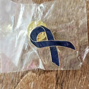 AWARENESS BLUE  RIBBON LAPEL PIN 1" LONG - Picture 1 of 2