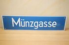 Emailschild Straßenschild, Münzgasse Basel Schweiz