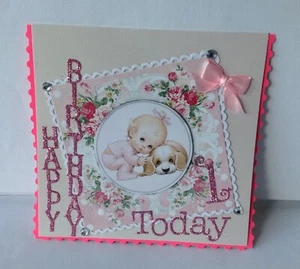 Handcrafted "Happy Birthday 1Todoy. " Greeting Card - Picture 1 of 1