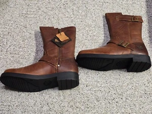 HARLEY DAVIDSON ELVAN SIDE ZIP BOOT - BRAUN - HERREN 9 1/2 D - NEU IM KARTON - Bild 1 von 6