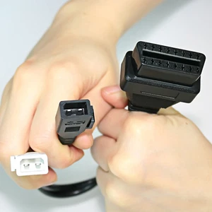 VAG COM Audi VW Skoda 2x2 To 16 Pin Female Adapter Connector OBD 2 OBDII Cable - Picture 1 of 8