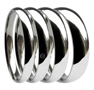 950 Platinum Court Comfort Wedding Rings 2mm 3mm 4mm 5mm 6mm HM Heavy Bands H-Z1 - Picture 1 of 13